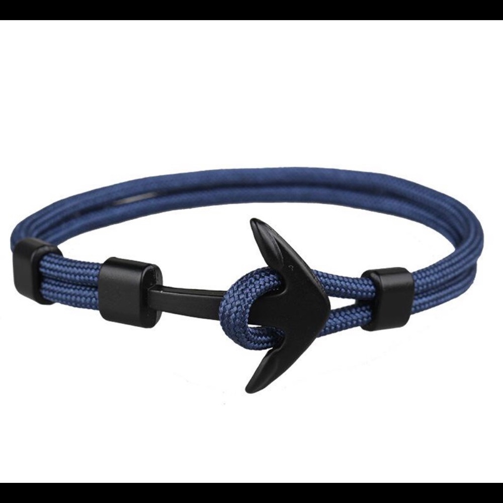 Paracord Anchor Bracelet “Dark Seas” Navy NWOT